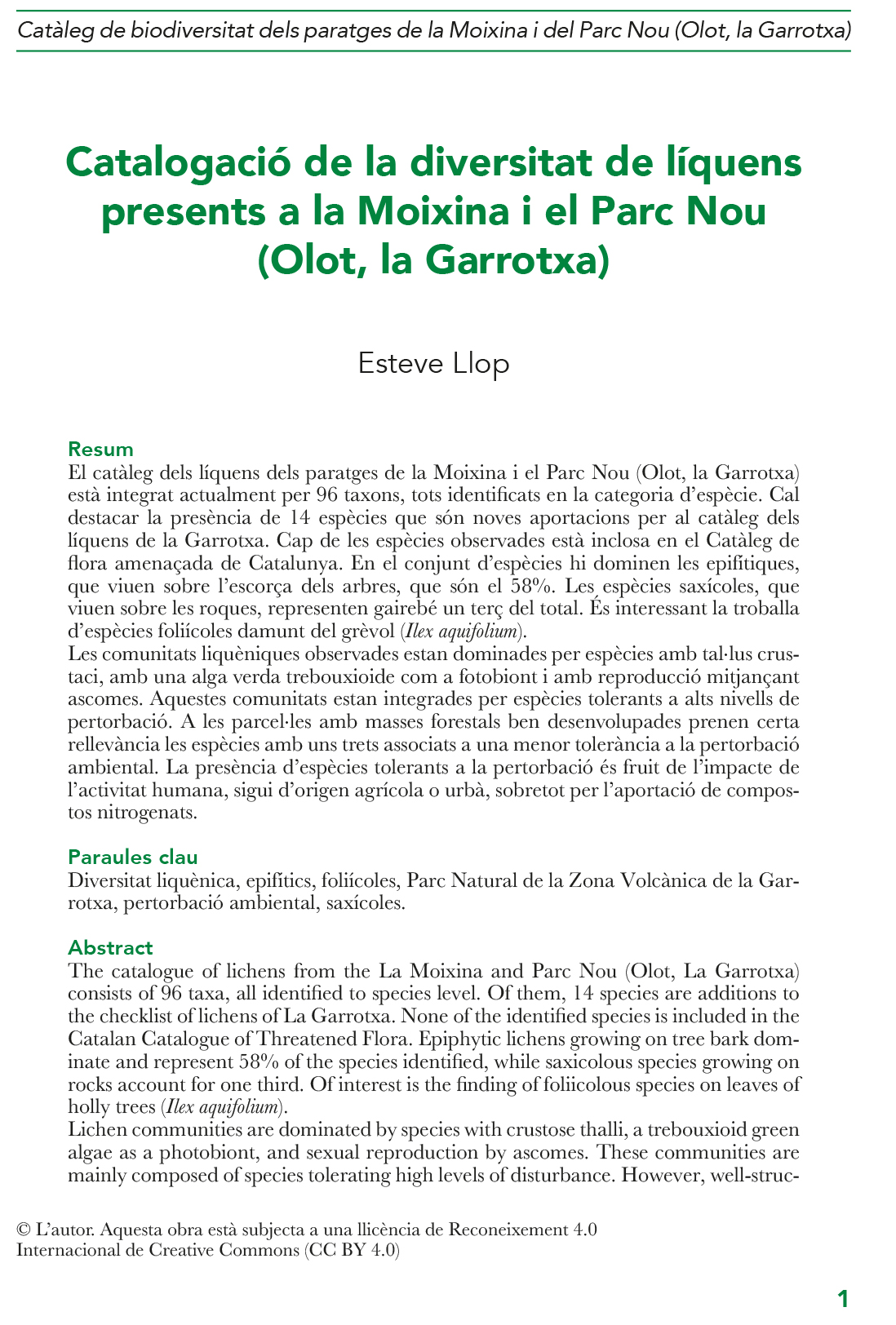 Preview Catàleg dels líquens